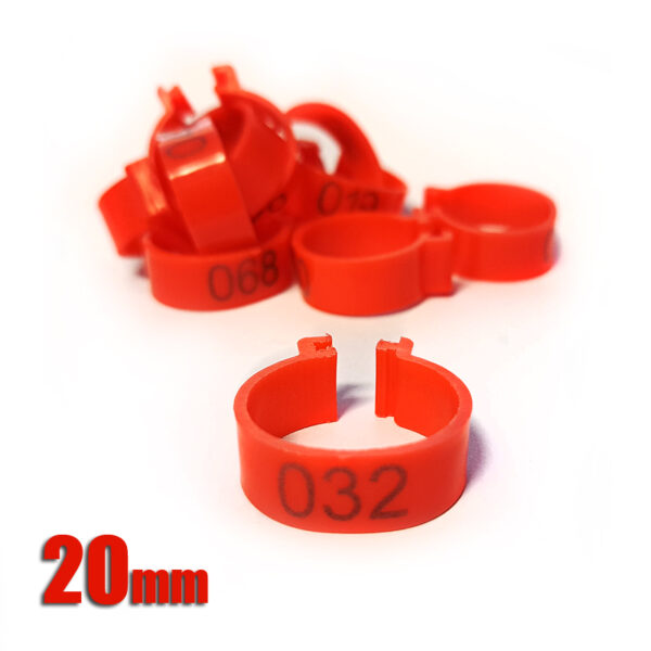 20r ΔΑΧΤΥΛΙΔΙΑ ΠΟΔΙΟΥ ΠΟΥΛΕΡΙΚΩΝ 20mm ΚΟΚΚΙΝΑ (10 τεμάχια)