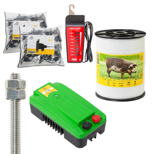 Set ηλεκτρικής περίφραξης 12V 0.5J για μικρά ζώα. Set ηλεκτρικής περίφραξης 12V 0.5J για μικρά ζώα.